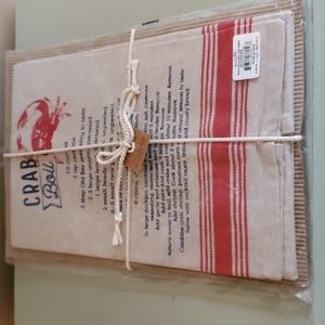 NWT - Mud pie Crab Boil Recipe Kitchen Towel